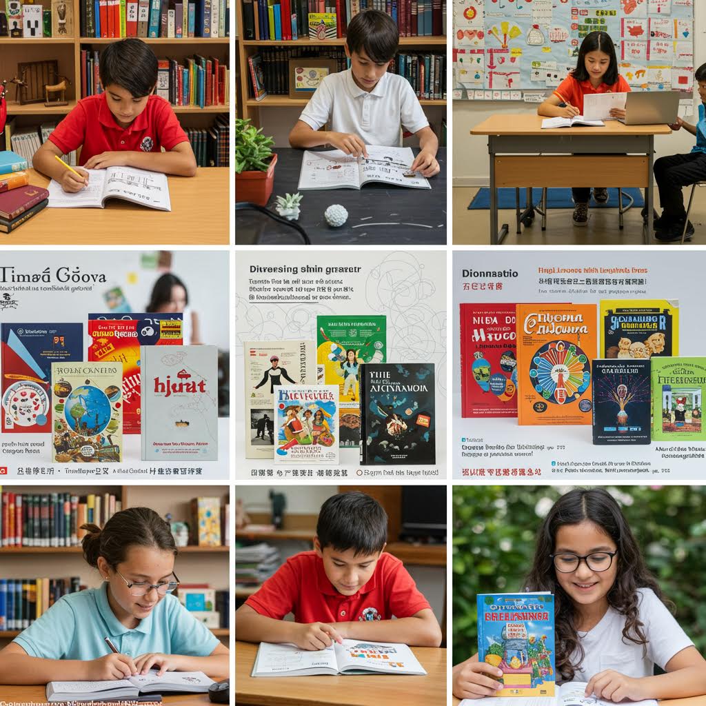 아이들이 책을 읽으며 학습에 몰입한 교실 장면 속에 온카스터디의 교육적 가치가 반영된 모습