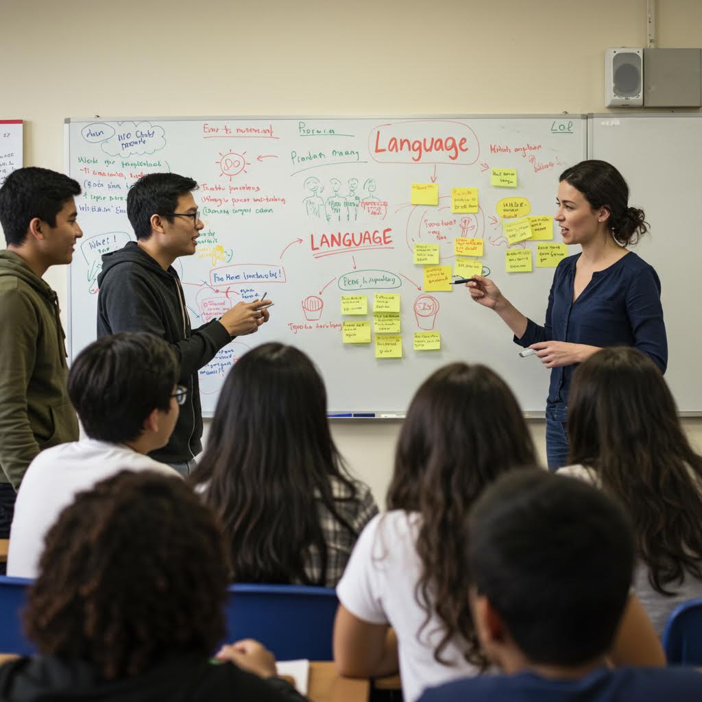 온카스터디 커뮤니티를 참조하여 언어 활용법이 멀티미디어 학습 환경과 학생 참여로 드러난 모습