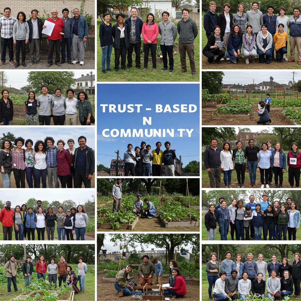 커뮤니티 구성원들이 모여 함께 활동하는 장면을 담아 온카스터디 자료에서 문화 교류 사례로 활용될 수 있는 이미지