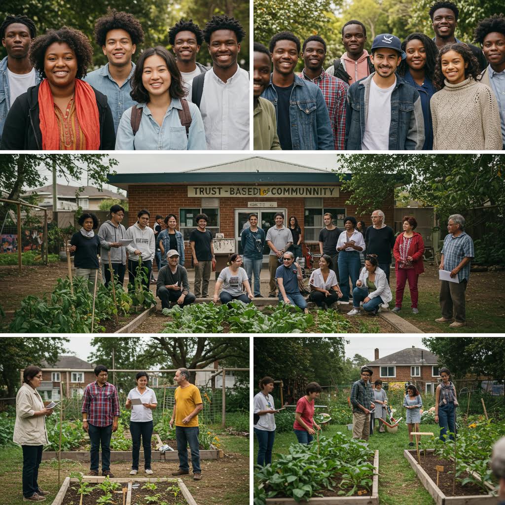작품을 함께 감상하며 토론하는 모습을 통한 학습적 시각 자료