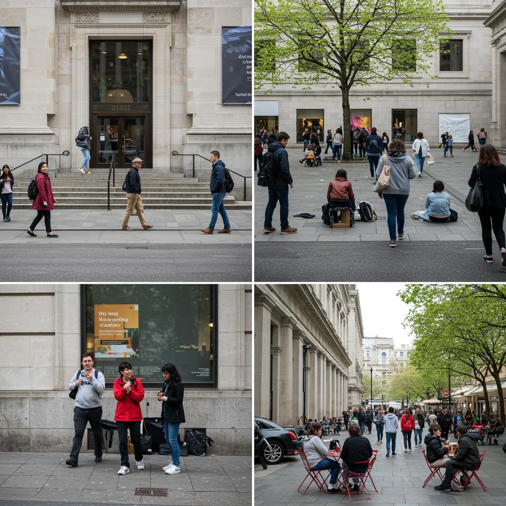 나무 아래 모여든 사람들의 웃음과 대화 속에 온카스터디가 품은 확인과 연결의 감각이 스며드는 거리의 인상